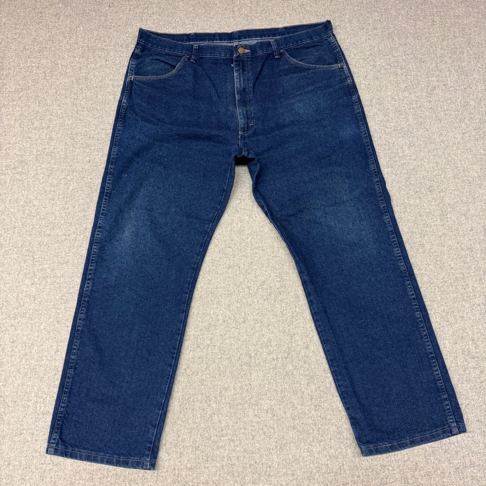 Wrangler Five Star Premium Denim Jeans 40x30 Blue Relaxed Fit Dark Wash 88171DW